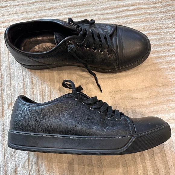 Lanvin black leather sneaker - Picture 2 of 4